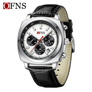 Orologio al quarzo 1601 moda uomo orologio tre occhi sei ago con cronometraggio Multi-funzionale orologio da uomo al quarzo impermeabile - Product Image 2
