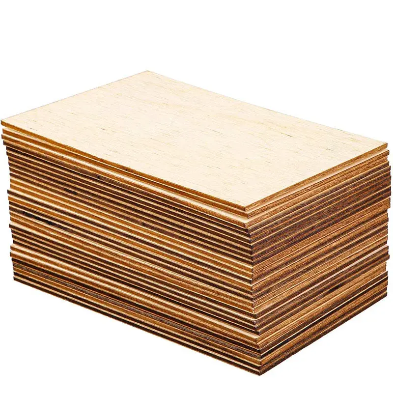 Folhas de madeira compensada Basswood para corte a laser, folhas curvas de madeira para presentes, 100 peças, 600*900mm