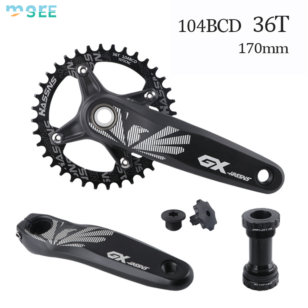170mm black crank + bottom bracket + 36t