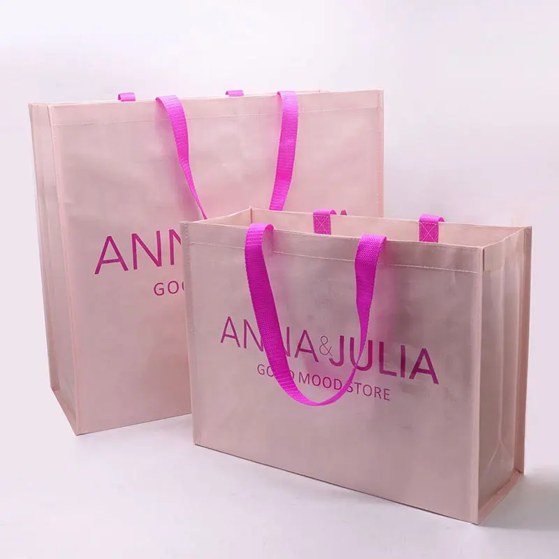 شعار مخصص المطبوعة حقيبة منسوجة من البولي بروبين الترويجية قابلة لإعادة الاستخدام حقيبة للبقالة هدية الثقيلة PP حقيبة تسوق منسوجة