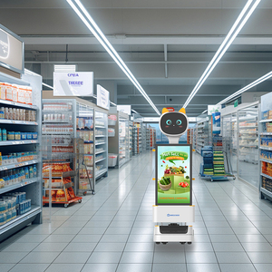 2024新しいデザインは、レストランのための食品と飲料のインテリジェントな配達ロボットウェイターサービスロボットを配達するのに役立ちます - Product Image 2