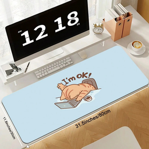 Cute Cat <strong>Mouse</strong> Pad With Anti-Slip Base, &quot;I'm OK Cat&quot; Design for Office &amp; Home <strong>Use</strong>, Fits Laptops, <strong>Computers</strong>, and <strong>Keyboards</strong> - Product Image 3