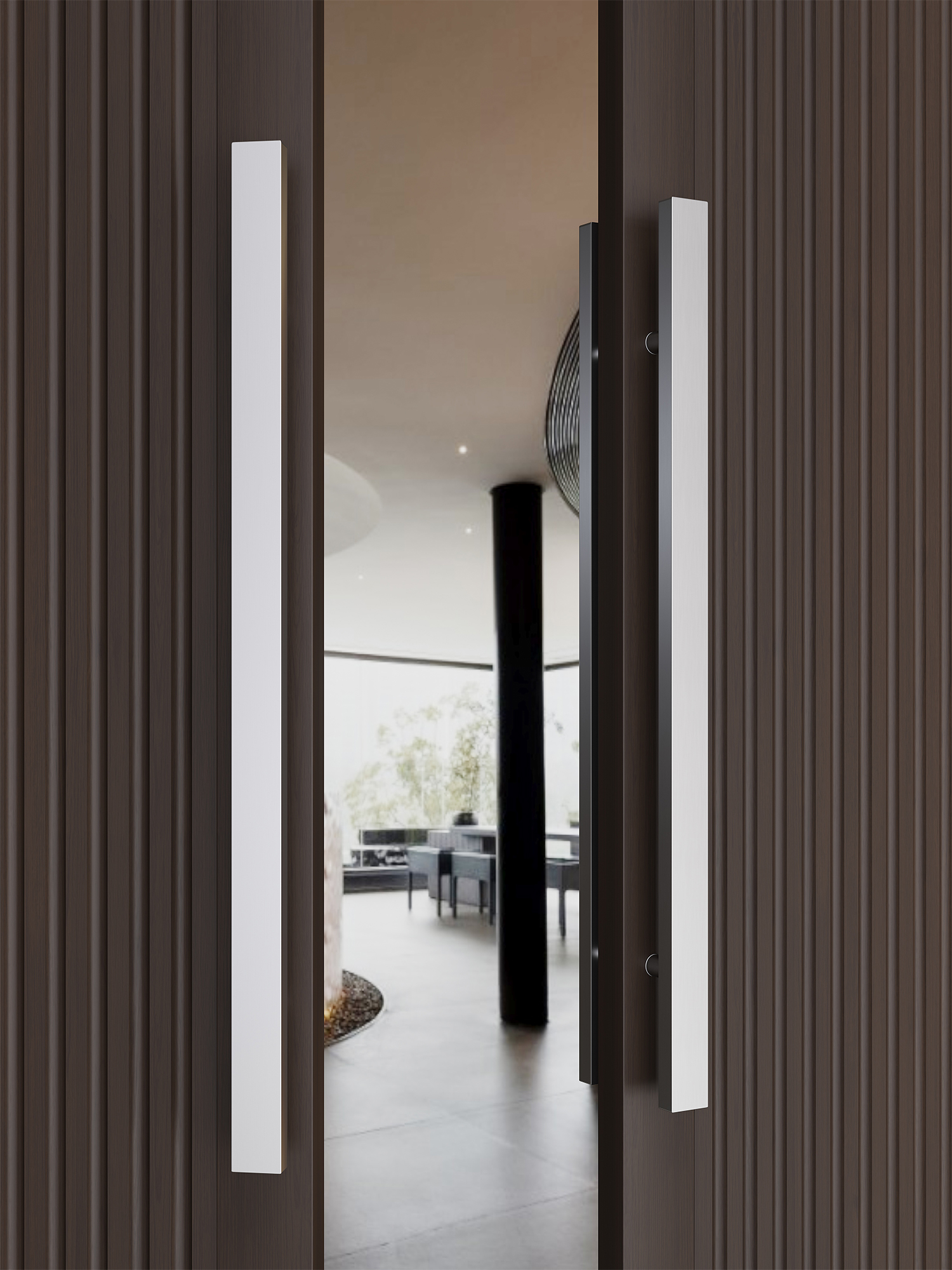 Forme carrée Argent brossé