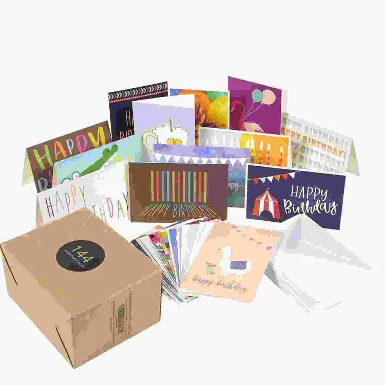 Birthday Cards 40 Designs Happy Birthday Card Assorted Bulk with Blank Envelopes