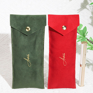 تخفيضات كبيرة OEM شعار مخصص مطبوع وردي جلد مدبوغ مغلف حقيبة ماكياج فرشاة مستحضرات التجميل خواتم مجوهرات سوار تخزين حقيبة الغبار المخملية - Product Image 4