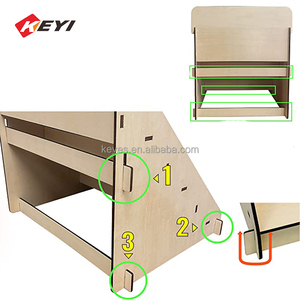 Soporte de exhibición portátil de madera para mesa de venta al por menor, soporte de exhibición para mostrador artesanal, muestra jabón, tazas de especias, estante de exhibición de café esencial - Product Image 3