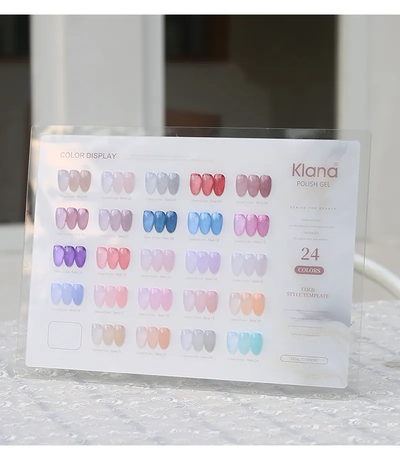 KLANA 1 colore/1 bottiglia forniture per unghie 24 colori lusso Gel UV smalto per unghie Manicure