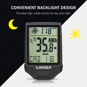 Ordenador inalámbrico para ciclismo, ordenador para bicicleta, cadencia, multifuncional, a prueba de lluvia, ordenador para ciclismo con retroiluminación LCD - Product Image 5