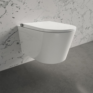 Automatic Ceramic Mounted One Piece Tankless Bowl hang Intelligent <strong>Bidet</strong> Wc Set <strong>Price</strong> Wall Hung Smart Toilet with Remote Control - Product Image 3