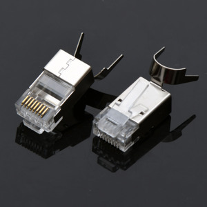 CAT7 Metal kalkan RJ45 konnektör altın kaplama 8P8C Ethernet modüler ağ fişi FTP kedi 7 FTP Ethernet konektörü - Product Image 3