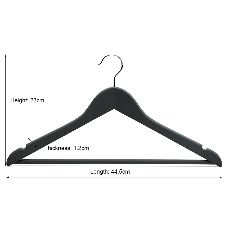 LEEKING Wholesale cheap colored adult shirts non slip wooden hanger home wardrobe to save space