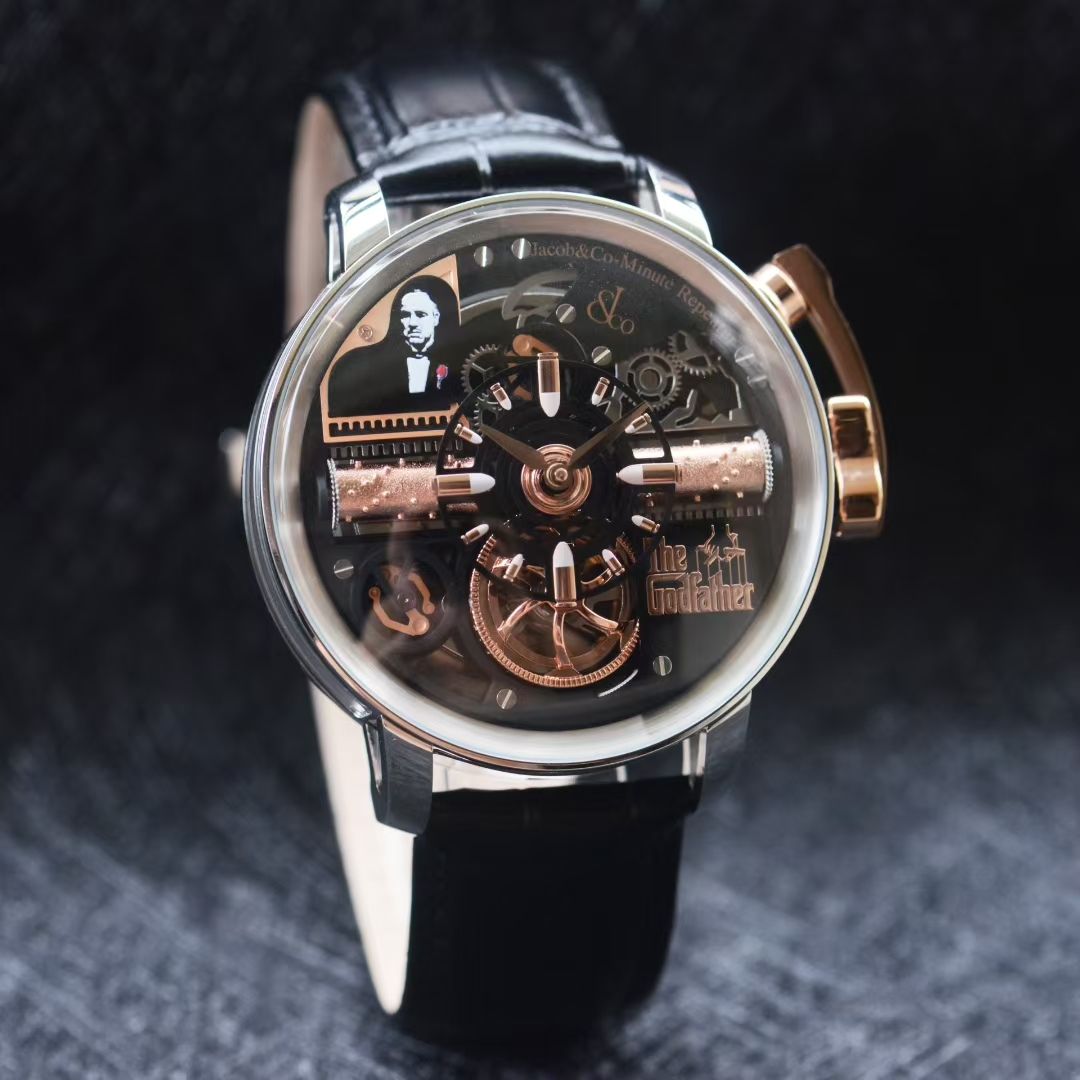 ตัวเรือนสีเงิน สายสีน้ำตาล