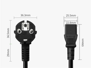 Europe Schuko CEE7/7 Plug to IEC C13 Power Cord Suitable for Use As a Europe PC <strong>Computer</strong> - Product Image 6