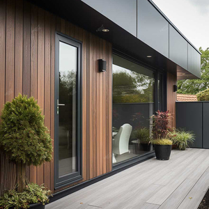 Necowood 154*21mm Outdoor Wood Plastic Composite Wpc Wall Panel <strong>Pe</strong> Exterior Wall <strong>Cladding</strong>