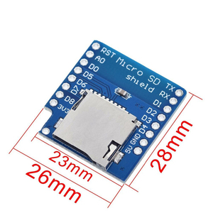 Schermo scheda Micro SD per WeMos D1 Mini compatibile TF WiFi ESP8266 Arduino WeMos D1 Mini connettore modulo di schede per il creatore di istruzione
