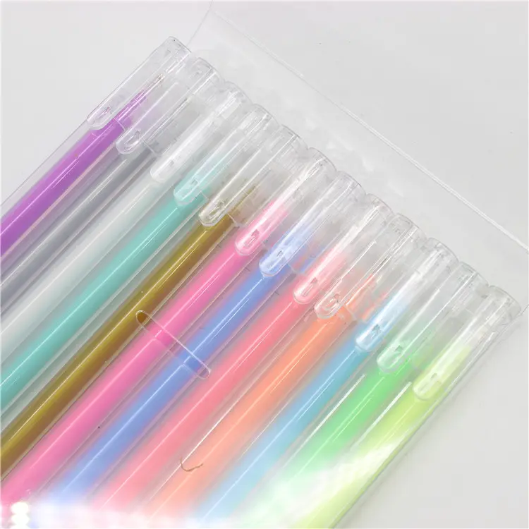 Stylo gel en plastique coloré ensemble de stylos gel d'encre couleur