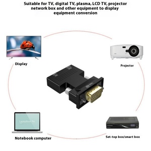 HD <strong>Computer</strong> Display for H DMI Female to VGA Male Adapter Converter with Audio for Projector &amp; Set-Top Box - Product Image 2
