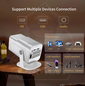 HCS350 Pro LCD projektör kablosuz 2.4GHz çift denetleyici 180 derece rotasyon Cortex-A53 ev sineması TV oyun projektör - Product Image 3