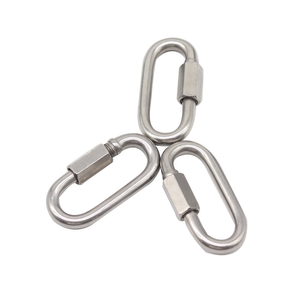 SDPSI DCT Rigging Hardware SS316 5/16&quot; Carabiner <strong>Chain</strong> Connectors Oval Quick Link With a Screw Gate