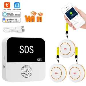 无线WiFi老年人护理员寻呼机紧急呼救按钮紧急呼救医疗警报系统老年人在家 - Product Image 5