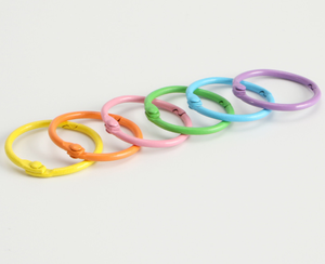 15Mm 25Mm 30Mm 35Mm 45Mm Màu Sắc Thép Vòng Kim Loại Lá Lỏng Lẻo Chất Kết Dính Vòng Cuốn Sách Chia O Nhẫn Khóa - Product Image 4