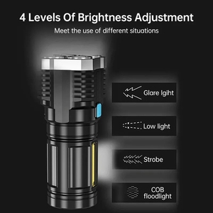 Torcia a Led multifunzionale impermeabile portatile luce Flash a Led di emergenza - Product Image 4