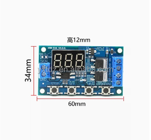 YIXINTAI DC 12V 24V Dual MOS LED Digitales Zeit verzögerung relais Trigger zyklus Timer Verzögerung schalter Leiterplatte Timing-Steuer modul - Product Image 3