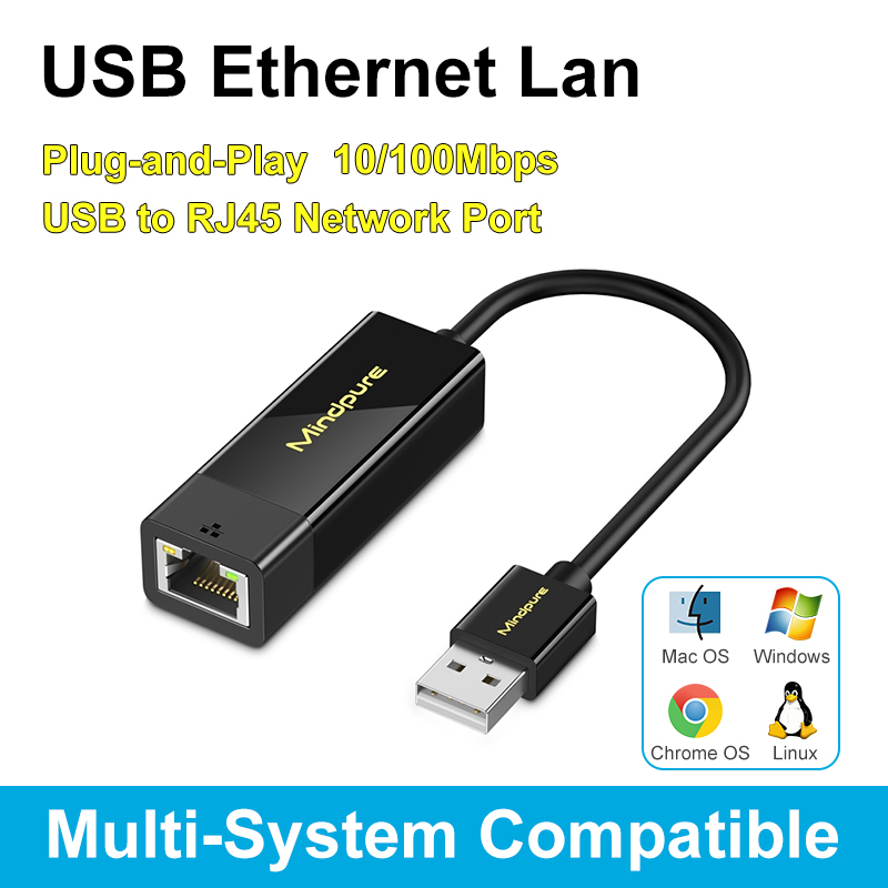 Adaptateur Ethernet USB 2.0 noir