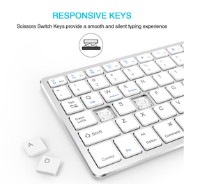 Mini teclado inalámbrico BT teclado para iPad teléfono tableta ruso español teclado recargable para Android IOS Windows