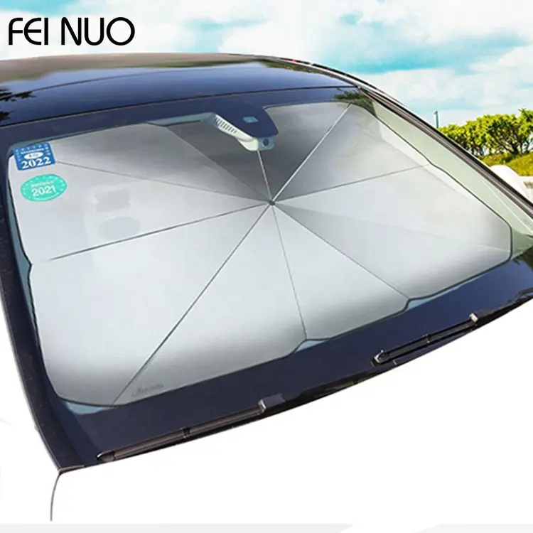 자동차 내부를 위한 휴대용 차양 덮개 UV 저항하는 foldable 바람막이 유리 차 우산