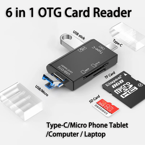 USB3.0 lettore di schede 6 in 1 OTG multifunzione tipo C Micro TF SD USB lettore di schede adattatore Computer Computer Tablet accessori per telefono - Product Image 6