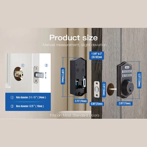Elektronische Tastatur Eingang Haustür Anti Peeking Auto Lock Passwort Smart Fingerprint Deadbolt Türschloss - Product Image 6