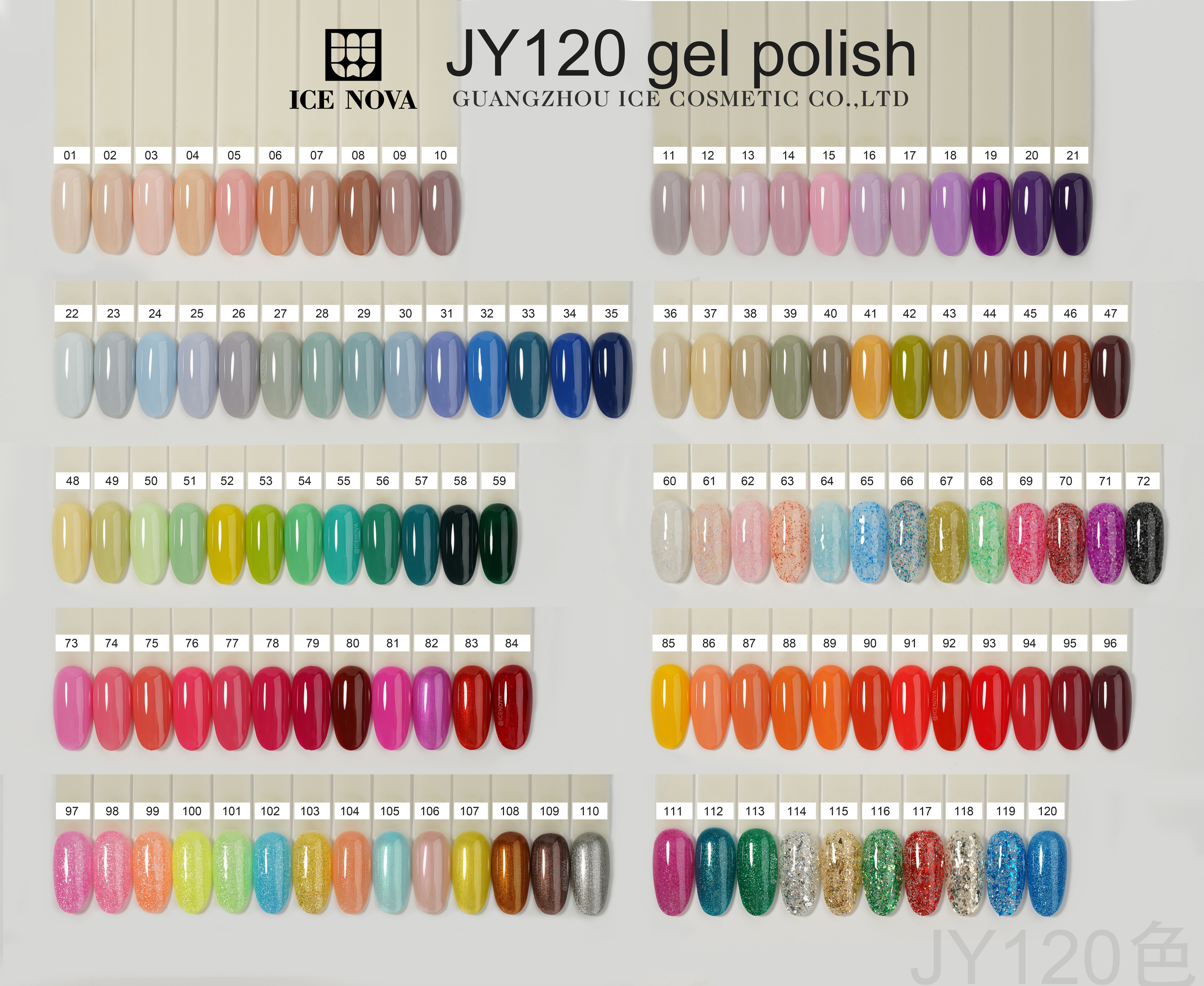 Carte de couleurs JY120