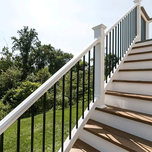 New Arrival Black <strong>Hollow</strong> Round Balusters Deck Railing DIY Steel Iron <strong>Railings</strong> for Staircase in Open Air