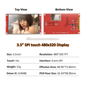 2,2/2,4/2,8/3,2/3,5/4,0 Zoll SPI Serial TFT LCD-Touchscreen-Modul Treiber IC ILI9341 ILI9488 480*320 LCD-Modul für Arduino