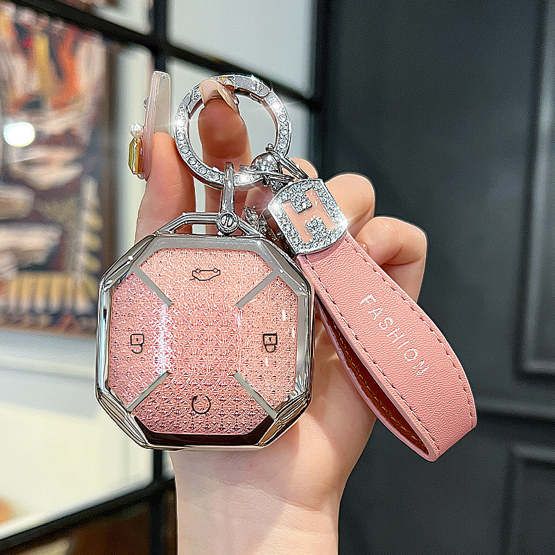 Porte-clés rose + H