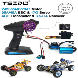 Fırçasız Combo yükseltme kiti Motor Esc alıcı RC Servo seti için MJX Hyper Go HBX REMO hobi WLtoy 1/12 1/14 1/16 1/18 araba - Product Image 2