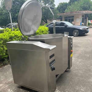 ห้องครัวเชิงพาณิชย์ 150 ลิตรเอียงกระทะต้มเครื่องทําอาหารหม้อซุปเหนี่ยวนําต้มเอียงหม้อกาต้มน้ํา - Product Image 6