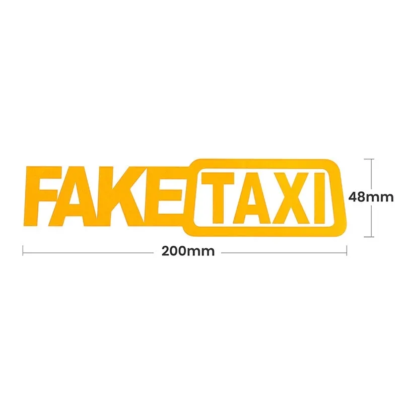 RTS Funny FAKE TAXI Car Auto Sticker FakeTaxi Decal Emblem Self Adhesive Vinyl Universal For BMW Ford Toyota VW Honda