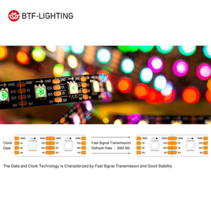 Venta al por mayor SK9822 Digital LED Strip Arduino/Raspberry Pi Compatible 30 60 LEDs/M RGB Control Individual DIY Smart Home Lighting