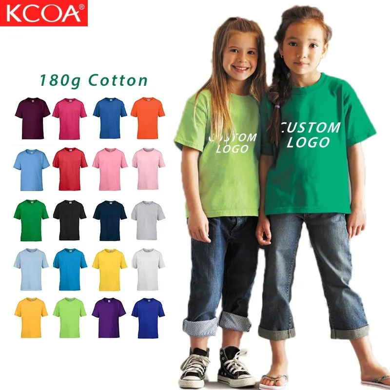 Pronto Para Enviar Crianças Roupas Meninos Tela Impressão Logo T-Shirt 100% Algodão T Shirt Para Crianças Com Cartoons