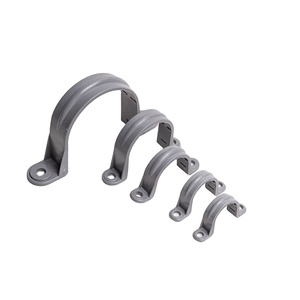 1/2 " - 3" PVCパイプストラップ2穴プラスチック製コンジットストラップパイプクランプPVCクリップPVCパイプ取り付けブラケットケーブル用 - Product Image 2