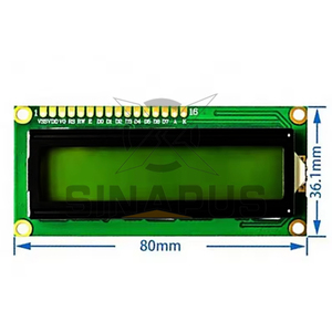 Sinapus 1602A LCD-Display mit blauem Bildschirm-16x2 LED-Modul mit Hintergrund beleuchtung für Arduino-und Elektronik projekte