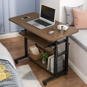 Escritorio de ordenador de estudio de cabecera grande con capacidad de elevación con ruedas mesa extraíble y estante de almacenamiento inferior - Product Image 1