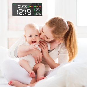 Detector de decibelios de ruido, reloj de pared con temperatura y humedad, Detector de Sensor DB para interiores, probador de nivel de sonido, medidor de decibelios - Product Image 6