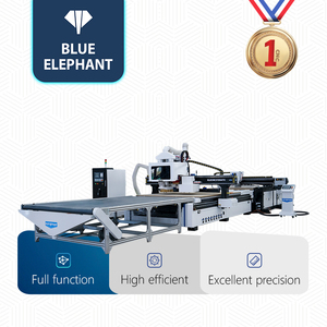 Máquina de anidación atc cnc, línea de producción de muebles, enrutador de trabajo de madera cnc con etiquetado de descarga de carga - Product Image 1