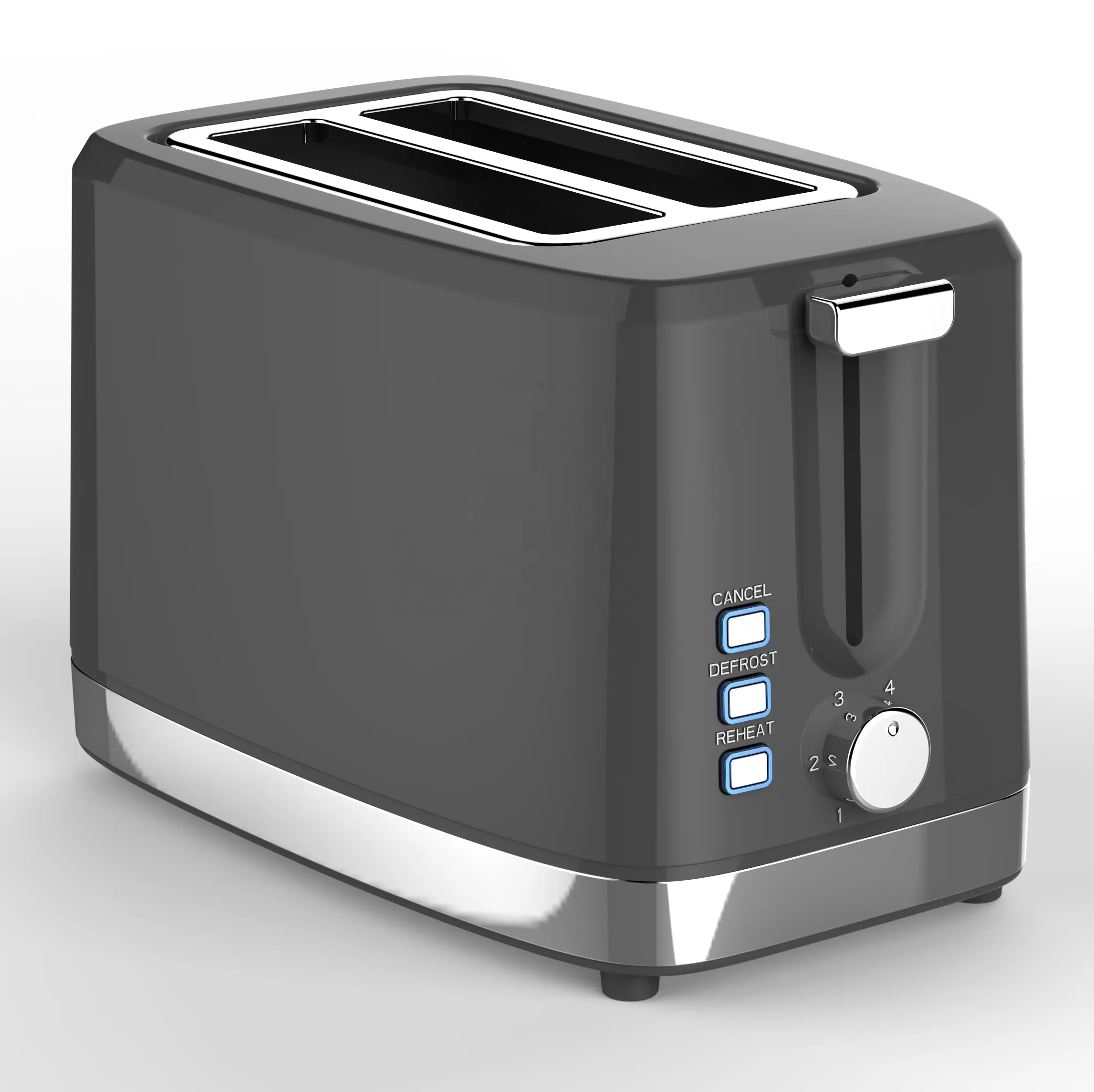 Toaster com centramento automático, 800w pop up 2 fatias com toaster de coque de música