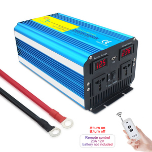 China 12V DC a 220V AC 2000W Pantalla digital LED Inversor de potencia de onda sinusoidal pura Inversores con enchufes universales - Product Image 1