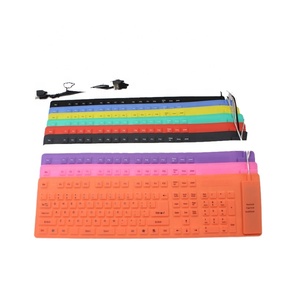 Portátil y plegable Multi Color protección del medio ambiente teclado de silicona Universal - Product Image 1