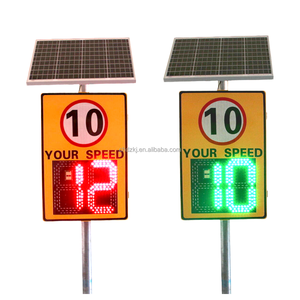 Năng lượng mặt trời Powered <span class=keywords><strong>LED</strong></span> biển báo giao thông Board 2-chữ số 10-99 hiển thị màu kép Radar Tốc Độ Đăng 900 mét - Product Image 1